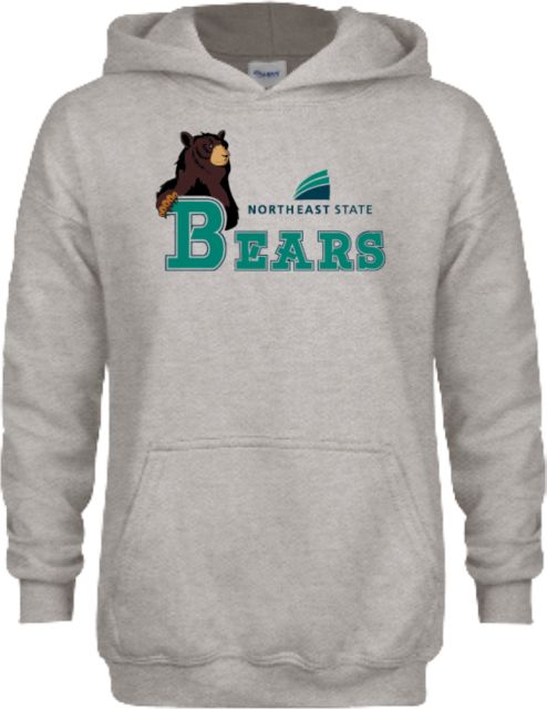 Northeast State Youth Fleece Hood Northeast State Bears with Mascot - ONLINE ONLY