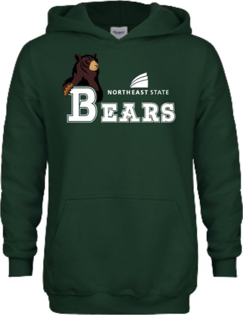 Northeast State Youth Fleece Hoodie Northeast State Bears with Mascot - ONLINE ONLY