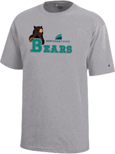 Northeast State Champion Youth Short Sleeve Tee Northeast State Bears with Mascot - ONLINE ONLY