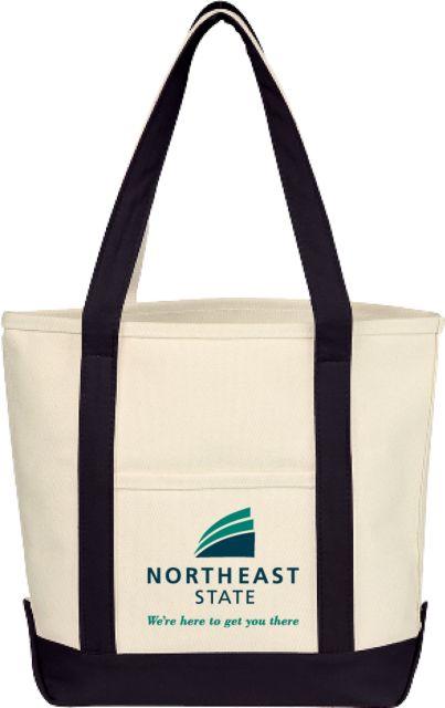 Northeast State Cotton Canvas Tote Bag Northeast State with Tagline Stacked - ONLINE ONLY