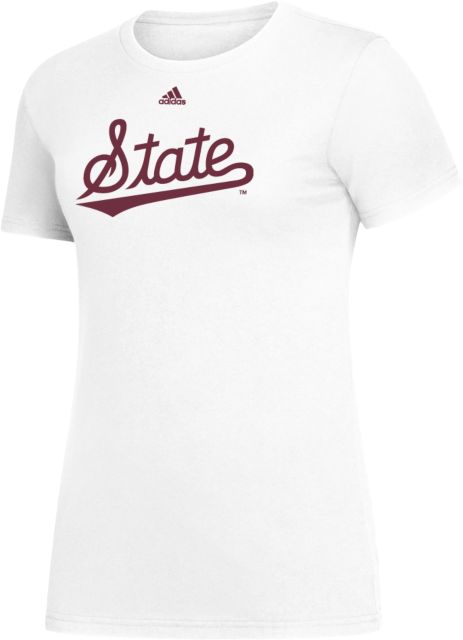 Mississippi State Adidas Womens Cotton Tee Adidas - Mississippi State Baseball State Script - ONLINE ONLY