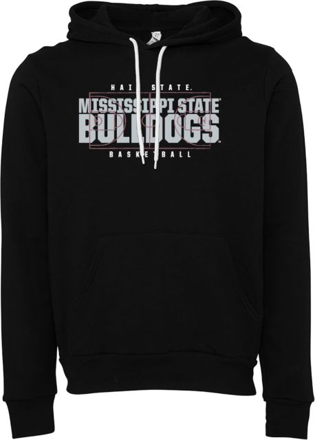 Mississippi State Bella + Canvas Fleece Hood Mississippi State Bulldogs Basketball Court