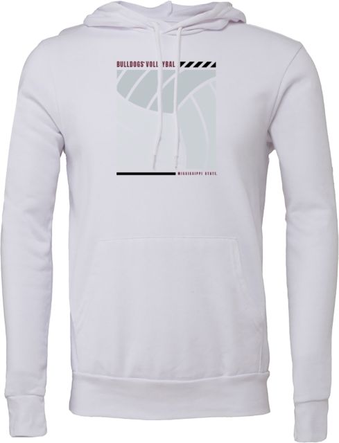 Mississippi State Bella + Canvas Fleece Hood Mississippi State Bulldogs Volleyball Block