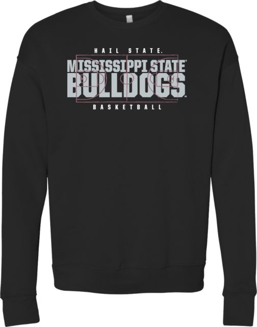 Mississippi State Bella + Canvas Fleece Crew Mississippi State Bulldogs Basketball Court