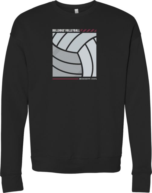 Mississippi State Bella + Canvas Fleece Crew Mississippi State Bulldogs Volleyball Block - ONLINE ONLY