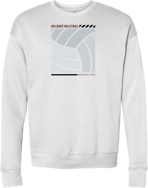 Mississippi State Bella + Canvas Fleece Crew Mississippi State Bulldogs Volleyball Block