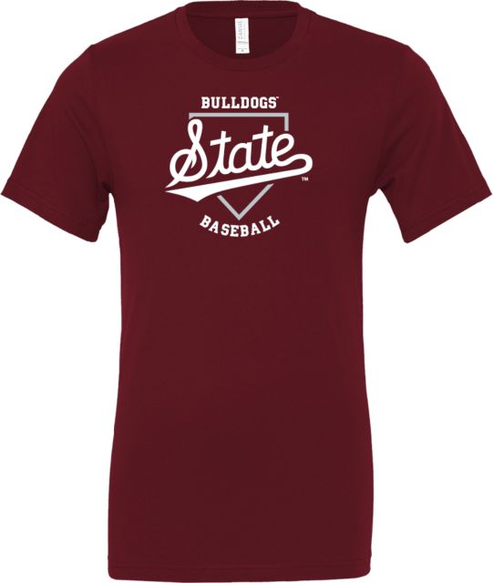 Mississippi State Bella + Canvas Jersey Cotton T Shirt Mississippi State Bulldogs Baseball Plate