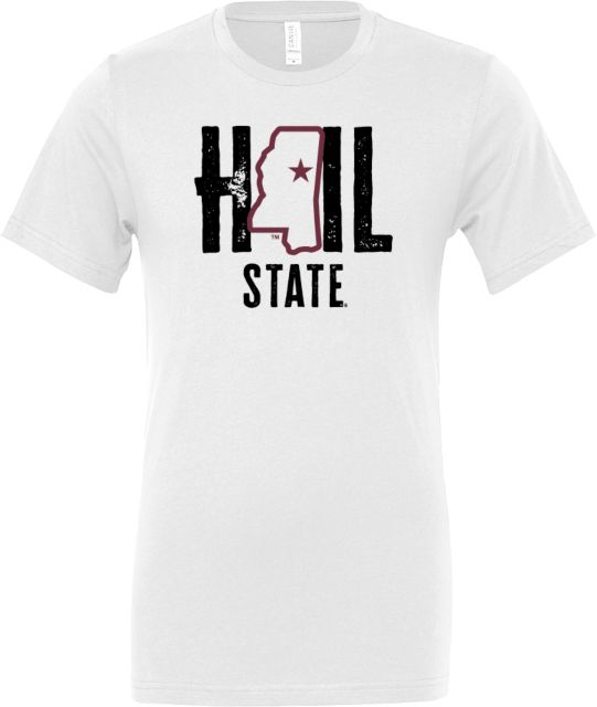 Mississippi State Bella + Canvas Jersey Cotton T Shirt Mississippi State - Hail State - ONLINE ONLY