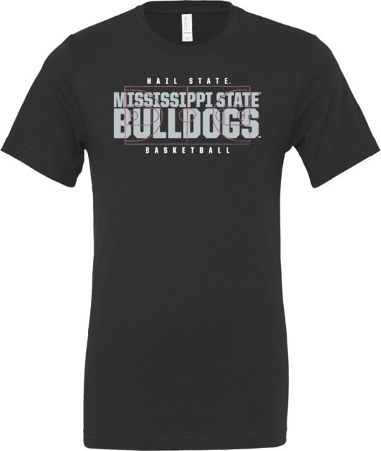 Mississippi State Bella + Canvas Jersey Cotton T Shirt Mississippi State Bulldogs Basketball Court