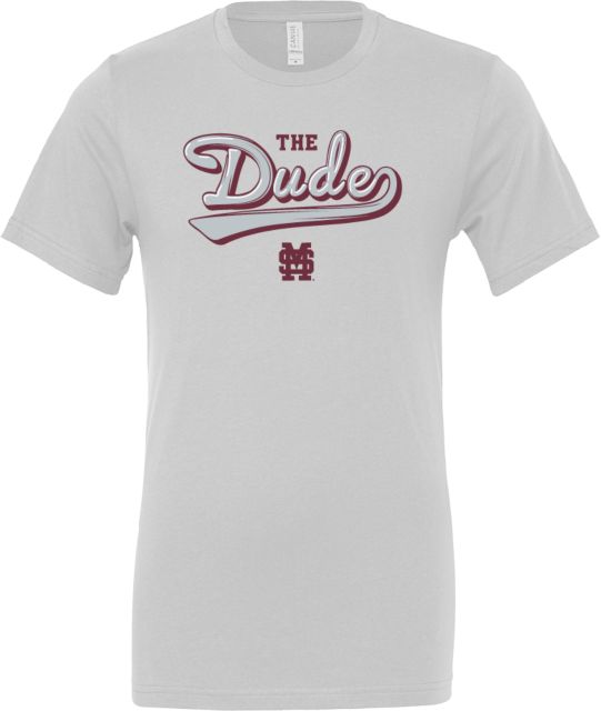 Mississippi State Bella + Canvas Jersey Cotton T Shirt Mississippi State The Dude Script - ONLINE ONLY