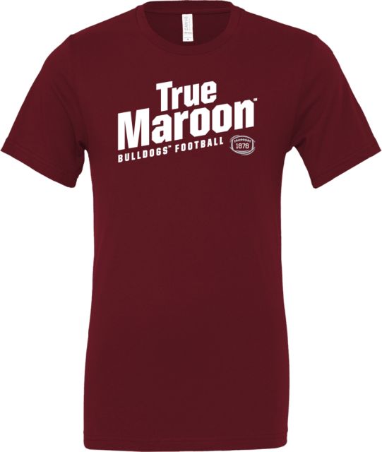 Mississippi State Bella + Canvas Jersey Cotton T Shirt Mississippi State True Bulldogs Football - ONLINE ONLY