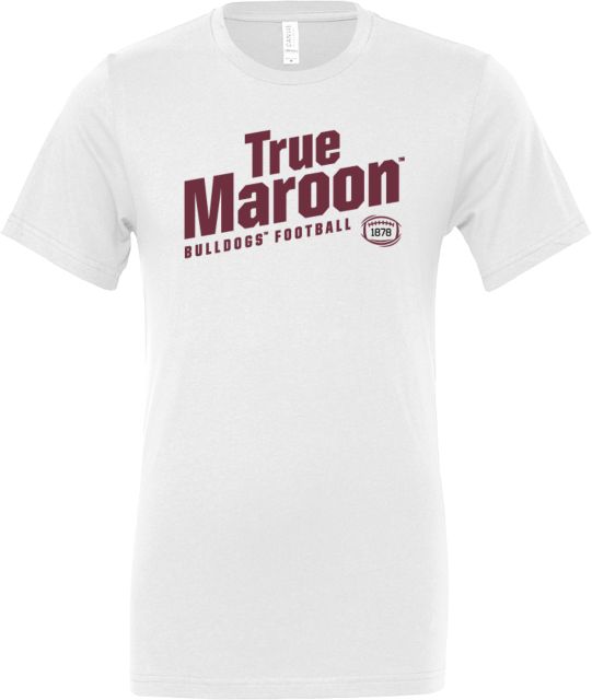 Mississippi State Bella + Canvas Jersey Cotton T Shirt Mississippi State True Bulldogs Football - ONLINE ONLY