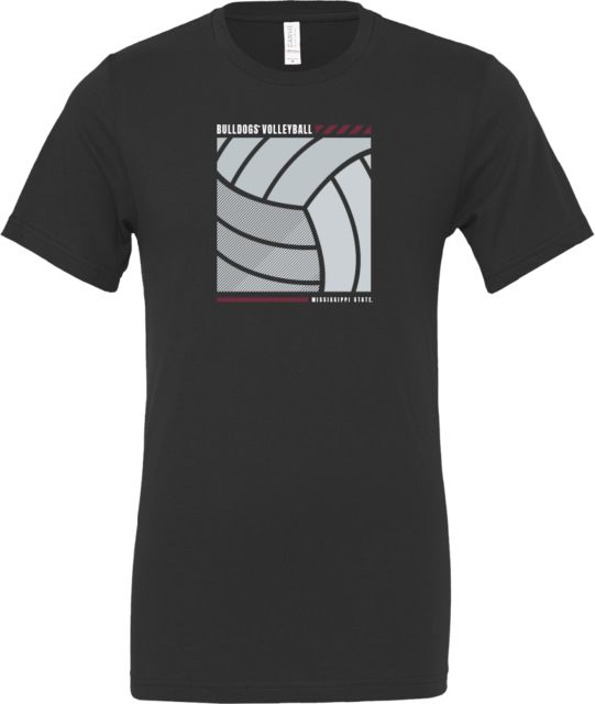 Mississippi State Bella + Canvas Jersey Cotton T Shirt Mississippi State Bulldogs Volleyball Block