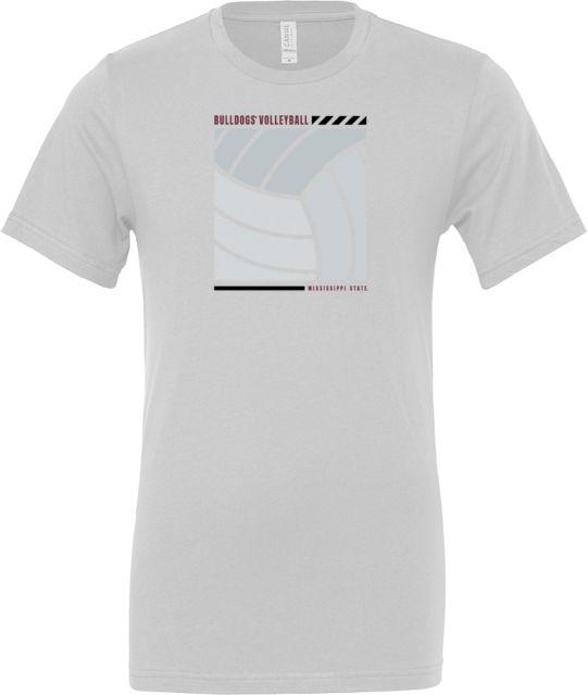 Mississippi State Bella + Canvas Jersey Cotton T Shirt Mississippi State Bulldogs Volleyball Block
