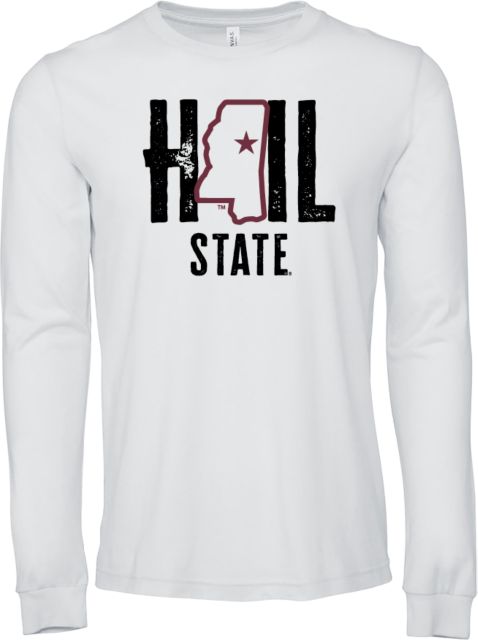 Mississippi State Bella + Canvas Jersey Cotton Long Sleeve T Shirt Mississippi State - Hail State - ONLINE ONLY