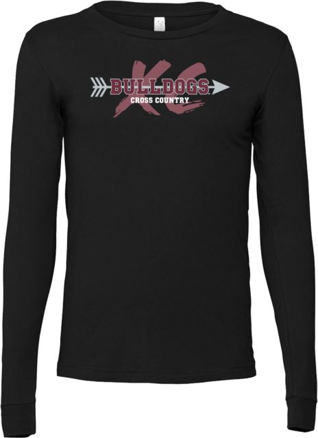 Mississippi State Bella + Canvas Jersey Cotton Long Sleeve T Shirt Mississippi State Bulldogs Cross Country XC