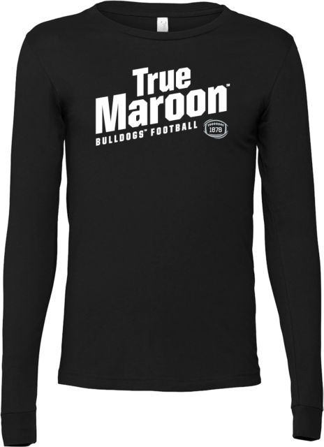 Mississippi State Bella + Canvas Jersey Cotton Long Sleeve T Shirt Mississippi State True Bulldogs Football