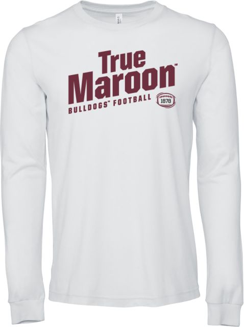 Mississippi State Bella + Canvas Jersey Cotton Long Sleeve T Shirt Mississippi State True Bulldogs Football