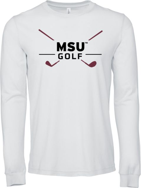 Mississippi State Bella + Canvas Jersey Cotton Long Sleeve T Shirt Mississippi State MSU Golf Cross Clubs