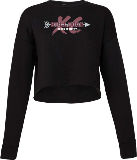 Mississippi State Bella + Canvas Womens Cropped Fleece Crew Mississippi State Bulldogs Cross Country XC