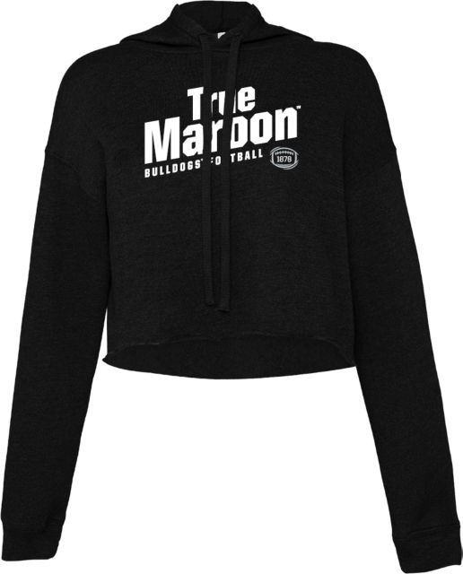 Mississippi State Bella + Canvas Womens Cropped Fleece Hood Mississippi State True Bulldogs Football