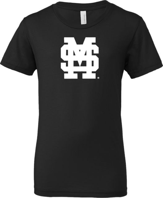 Mississippi State Bella + Canvas Youth Jersey T Shirt Mississippi State Bulldog Mark