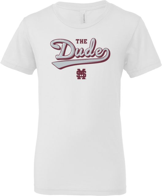 Mississippi State Bella + Canvas Youth Jersey T Shirt Mississippi State The Dude Script - ONLINE ONLY