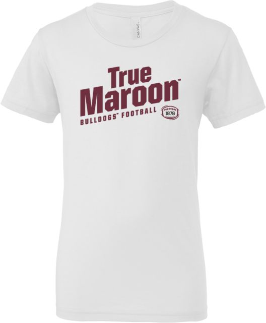 Mississippi State Bella + Canvas Youth Jersey T Shirt Mississippi State True Bulldogs Football