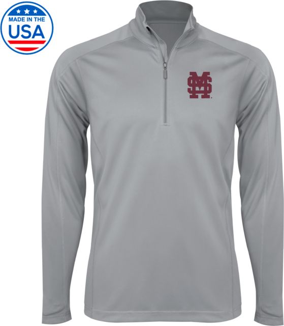 Mississippi State Syntrel Platinum Interlock 1/4 Zip Mississippi State Bulldog Mark - ONLINE ONLY