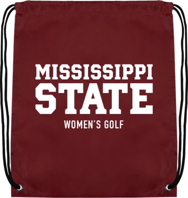 Mississippi State Drawstring Backpack Mississippi State Stacked - Womens Golf