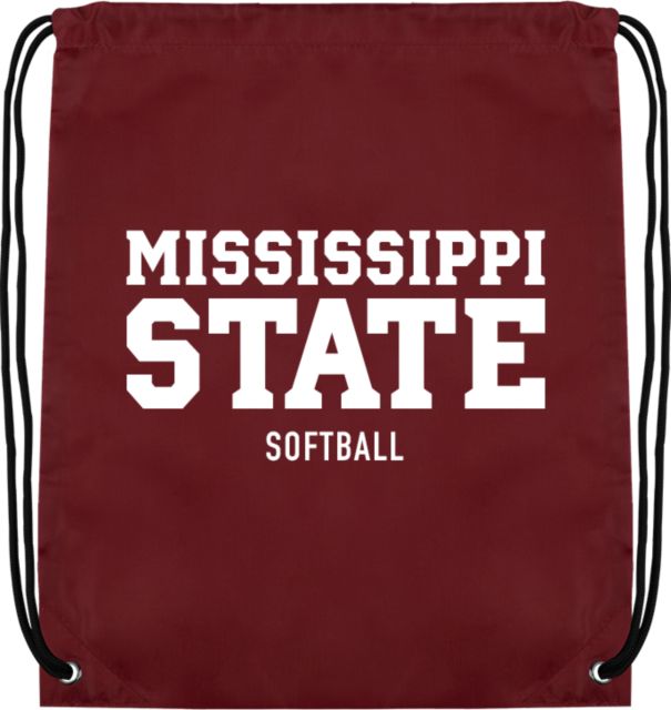 Mississippi State Drawstring Backpack Mississippi State Stacked - Softball
