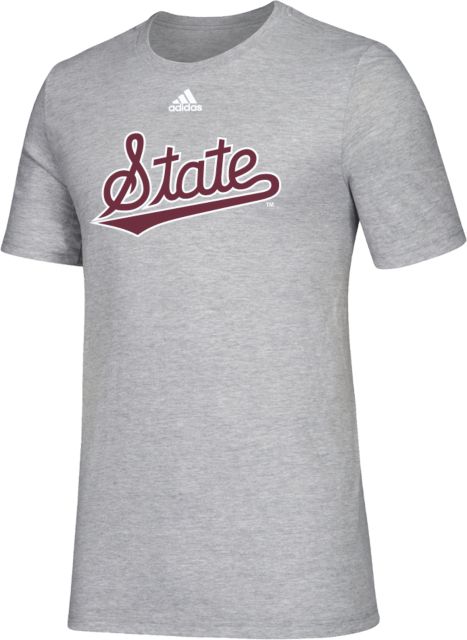 Mississippi State Adidas Medium Heather Amplifier Tee Adidas - Mississippi State Primary - ONLINE ONLY
