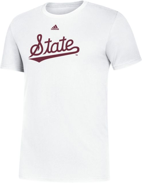 Mississippi State Adidas Amplifier Tee Adidas - Mississippi State Baseball State Script - ONLINE ONLY
