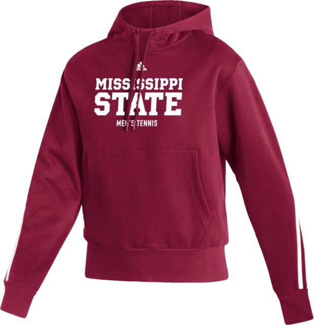 Mississippi State Adidas Collegiate Pullover Hood Adidas - Mississippi State Stacked - Mens Tennis - ONLINE ONLY