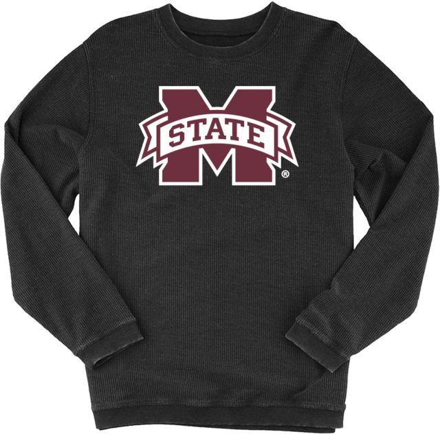 Mississippi State Boxercraft Womens Corded Crew Mississippi State Primary Mark - ONLINE ONLY