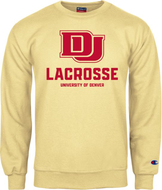 Denver Champion Fleece Crew du Lacrosse Vegas Gold University of Denver Sweatshirt