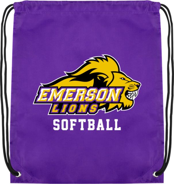 Emerson Drawstring Backpack Emerson Lions Athletic Mark - Softball - ONLINE ONLY