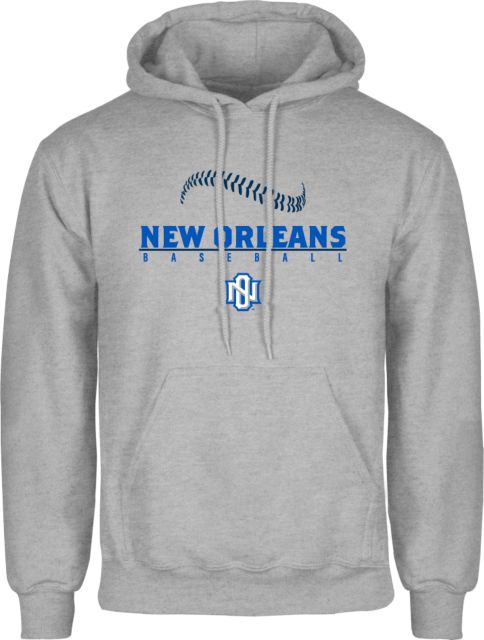 New Orleans Fleece Hoodie Baseball Seams Stacked Design - ONLINE ONLY