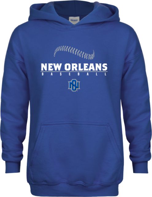 New Orleans Youth Fleece Hoodie Baseball Seams Stacked Design - ONLINE ONLY