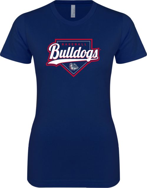 Gonzaga Next Level Ladies SoftStyle Junior Fitted Tee Bulldogs Baseball Script and Plate - ONLINE ONLY