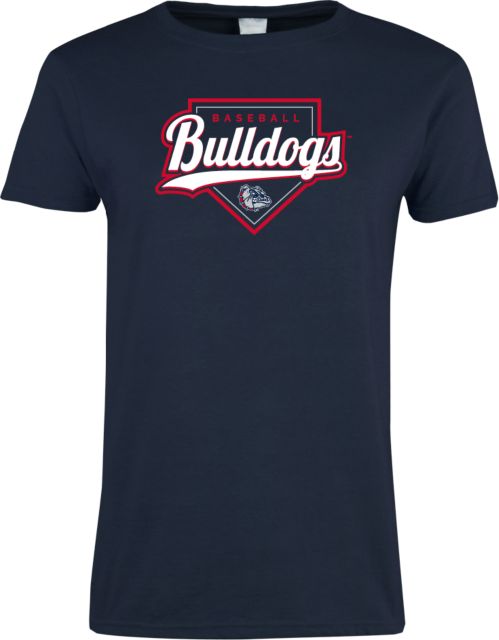 Gonzaga Ladies T Shirt Bulldogs Baseball Script and Plate - ONLINE ONLY