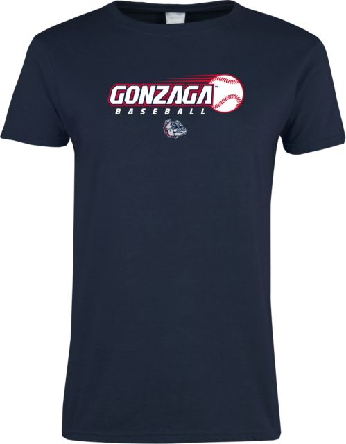 Gonzaga Ladies T Shirt Gonzaga Baseball Flying Ball - ONLINE ONLY