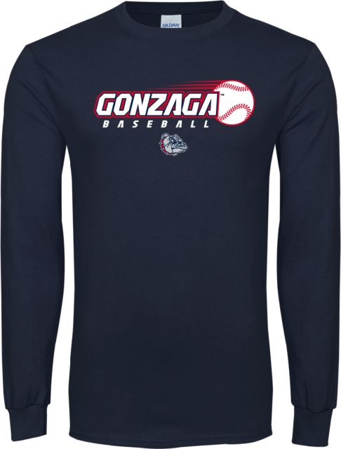 Gonzaga Long Sleeve T Shirt Gonzaga Baseball Flying Ball - ONLINE ONLY