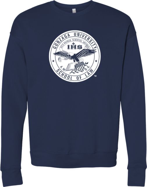 Gonzaga Bella + Canvas Fleece Crew Gonzaga Law Seal - ONLINE ONLY