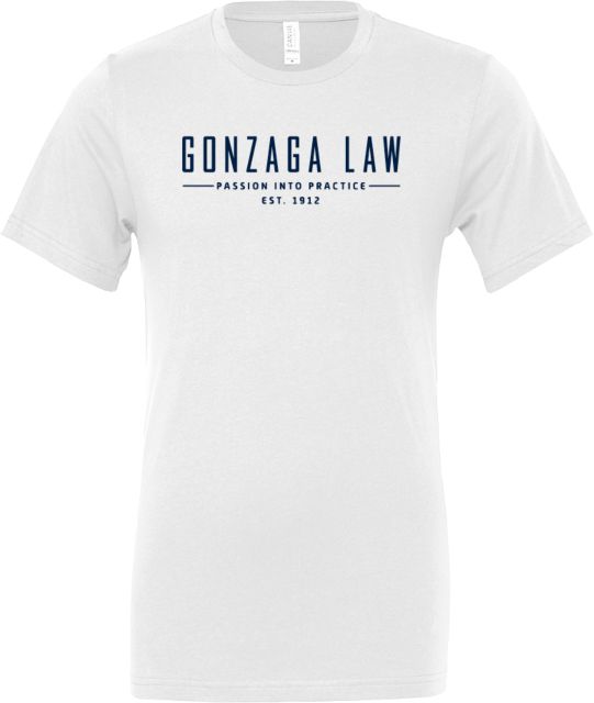 Gonzaga Bella + Canvas Jersey Cotton T Shirt Gonzaga Law Distressed - ONLINE ONLY