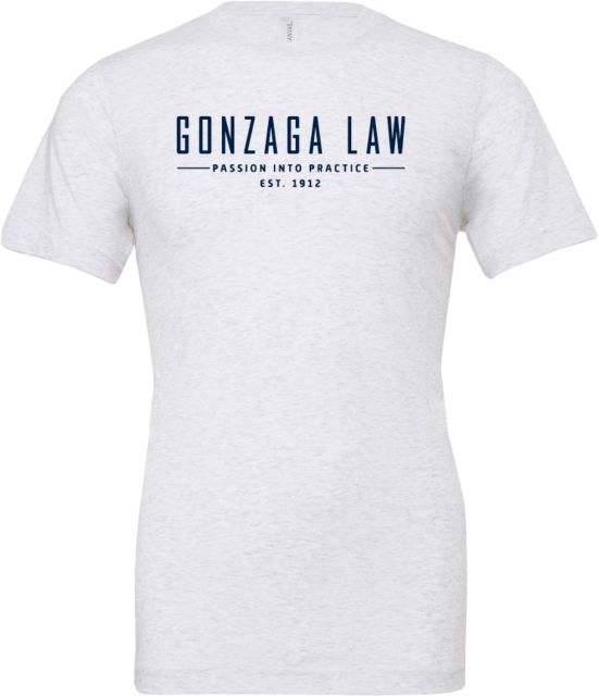 Gonzaga Bella + Canvas Jersey Cotton T Shirt Gonzaga Law Distressed - ONLINE ONLY