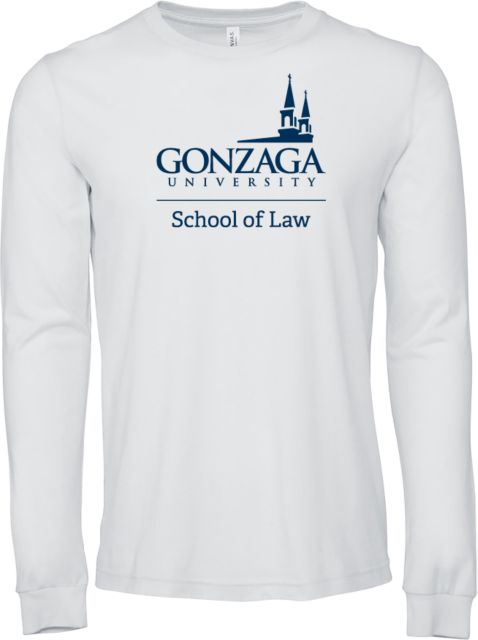 Gonzaga Bella + Canvas Jersey Cotton Long Sleeve T Shirt School of Law - Gonzaga Stacked - ONLINE ONLY