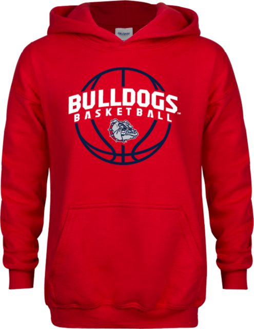 Gonzaga Youth Fleece Hoodie Bulldogs Basketball Arched w/ Ball - ONLINE ONLY