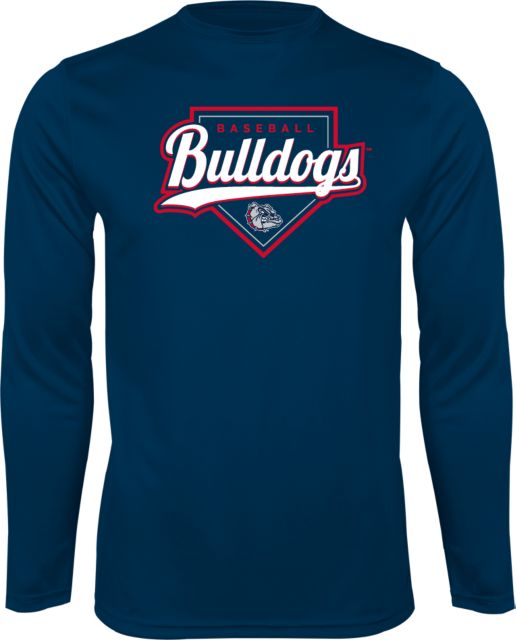 Gonzaga Performance Longsleeve Shirt Bulldogs Baseball Script and Plate - ONLINE ONLY