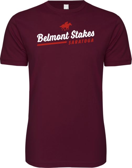 2024 Belmont Stakes Next Level SoftStyle T Shirt Belmont Stakes Saratoga - Distressed Script
